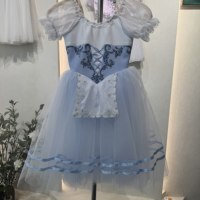 Gaun Tutu Balet Romantis Biru Muda untuk Anak Perempuan, Kostum Balerina Tulle Panjang untuk Pertunjukan & Resital Giselle