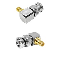 Connecteur RF, prise BNC mâle à 90 degrés vers prise SMA femelle, adaptateur à angle droit 50 ohms, connecteur coaxial RF