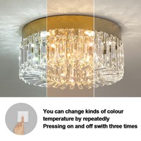 Lustre en cristal pour salon, style moderne, doré, décoration, éclairage LED, diamètre 40 cm, expédié depuis un entrepôt américain