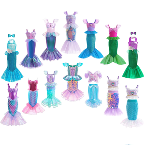 Vestido de Princesa Sirena para Niñas BX, Falda Larga con Cola de Pez, Vestido de Princesa con Lentejuelas para Disfraces de TV y Películas - Product Image 1