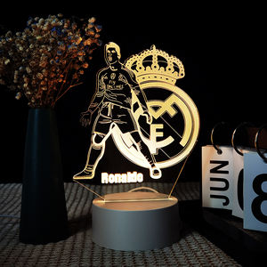 Grosir Pabrik lampu malam <span class=keywords><strong>3D</strong></span> lampu malam Led warna-warni bercahaya dekorasi rumah lampu meja akrilik sepak bola Remote Control - Product Image 3