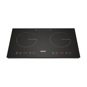 Table de cuisson à induction double zone, 2 brûleurs, <span class=keywords><strong>cuisinière</strong></span> électrique encastrable, plaque vitrocéramique avec commande tactile par capteur - Product Image 1