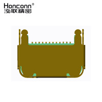 Connecteur USB3.1TYPEC, hauteur centrale CH3.4, double rangée SMT, espacement de 6 pieds, 3.0, carte de pilote de moniteur
