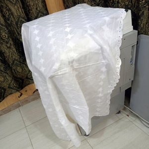 Tissu Voile 100% Coton Biologique en Gros, Motif Étoile Creuse, Nouvelle Dentelle à Oeillets, Bordure Légère et Respirante, Designs Personnalisés OEM ODM - Product Image 1