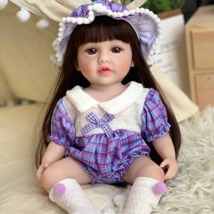 Muñeca Bebé Reborn Realista de Silicona Sólida, Económica, con Cabello, Asiento de Auto Gratis, 100% R&B para Recién Nacidos - Product Image 2