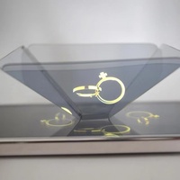 Projecteur pyramidal holographique 3D, visionneuse holographique promotionnelle, pyramide pour smartphone, articles cadeaux holographiques 3D, affichage holographique 3D