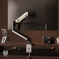 Soporte de Monitor Articulado con Resorte de Gas Personalizado de 13-32 Pulgadas para Escritorio, Soporte de Montaje para Pantalla de PC, Soporte para Monitor de Computadora, Brazos para Monitor