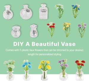 Mini Jarrones Magnéticos para Refrigerador, Pequeños Jarrones de Vidrio con Flores, Decoración Magnética para Refrigerador, Cocina, Oficina, Casillero - Product Image 5