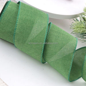 Cinta de Navidad Fábrica al por mayor Cinta de <span class=keywords><strong>lino</strong></span> Rosa completo Red desordenada Bowknot Regalo Decoración Cinta de seda Personalización - Product Image 4