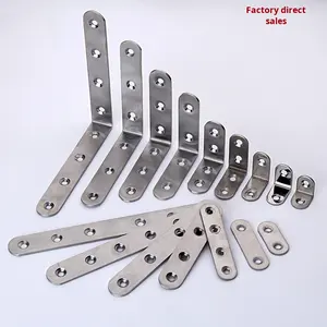 Support en acier inoxydable à angle droit en forme de L à 90 degrés Accessoires de quincaillerie pour meubles Connecteur et support d'étagère - Product Image 2