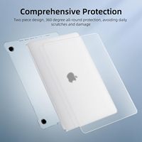 Housse de protection rigide en plastique transparent mat givré pour ordinateur portable pour MacBook Air Pro 13 13.6 14 14.2 15 15.3 16 16.2 pouces M1 M2 M3 M4