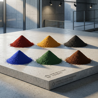Poudre de pigment d'oxyde de fer synthétique, oxyde ferrique rouge, jaune, noir, bleu, vert, brun pour la construction, le ciment, la brique, le revêtement, la peinture