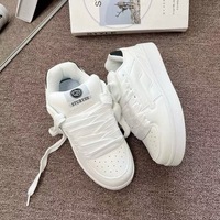 Chaussures de sport décontractées pour femmes H341, blanches, avec semelle extérieure en EVA, semelle intermédiaire en PVC et doublure en PU, idéales pour l'automne