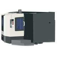 Centre d'usinage horizontal haute précision VX-1250 à 4 axes pour la fabrication métallique, traitement de pièces complexes, fraisage intensif
