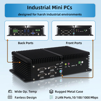 Ordinateur industriel sans ventilateur embarqué RS232 RS485 Intel Core i5 i7, appareil de calcul en périphérie, hôte de signalisation numérique avec GPIO, mini PC