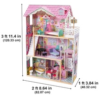 Nouveau bricolage de haute qualité en bois maisons de poupée Mini modèle jouet semblant jouer meubles Style de mode pour les filles KB0256