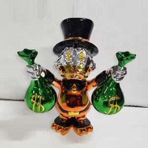 Statue de canard en résine Pop Arts <span class=keywords><strong>Monopoly</strong></span>, canard en résine chromé, décoration intérieure, figurine de canard en fibre de verre à vendre - Product Image 6