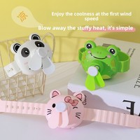 Kipas Angin Mini Elektrik Plastik Portabel Viga Summer Cartoon Cute Watch, Pengisian Daya USB, Kontrol Tombol, Cocok untuk Hadiah Promosi
