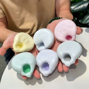TPR Jumbo Moldable Glutinous Rice Cake Handmade <b>Ball</b> <b>Squeeze</b> Toy Chirping Crinkly <b>Ball</b> Vent Stress Relief Toy - Product Image 1