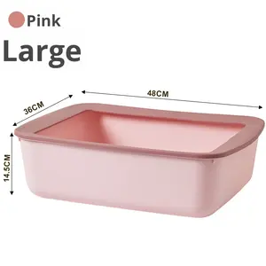 Caixa de Areia para Gato Extra Grande em Plástico <span class=keywords><strong>PP</strong></span>, à Prova de Respingo, Semi-Fechada, Fabricada na China, Atacado - Product Image 3