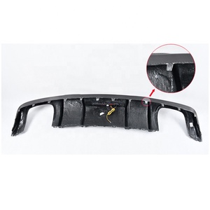 Di alta qualità auto A3 S3 in fibra di carbonio diffusore paraurti posteriore Splitter mento con la luce per <span class=keywords><strong>Audi</strong></span> A3 S3 2013 2014 2015 2016 - Product Image 3