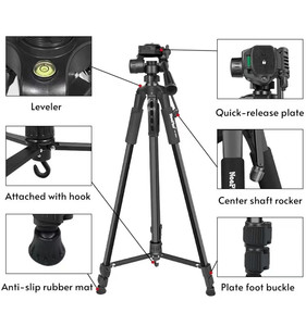 Trípode para Cámara <span class=keywords><strong>Digital</strong></span> Neepho 8840 con Soporte para Teléfono y Bolsa de Transporte - Product Image 5
