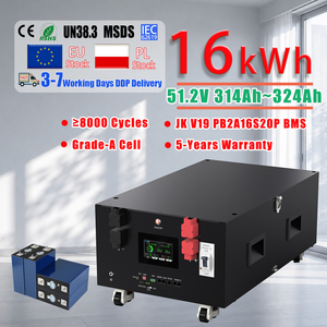 PL Stock Energy Storage 51.2V JK V19 BMS A-grade 16kwh <b>48v</b> <b>Battery</b> 314ah <b>Battery</b> <b>48V</b> Lifepo4 <b>Battery</b> 5-Years Warrannty - Product Image 1