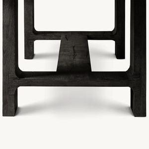 Rh davos truyền thống sồi rắn gỗ hình chữ nhật mở rộng bàn ăn cho nhà căn hộ khách sạn nhà bếp sử dụng - Product Image 5