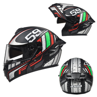 Casque de moto modulable intégral à visière rabattable en ABS, prix d'usine, nouveau, avec double visière, toutes saisons