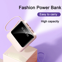 Prix de gros Logo personnalisé 10000mAh Power Bank avec câble intégré Mini Power Bank 10000mah Chargeur portable