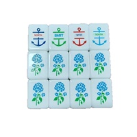 Tuiles de Mahjong Mini de Luxe en Acrylique Orange, Portables, 4 Couches, Style Océan et Américain, pour Divertissement Transfrontalier