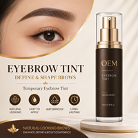 Henna Alis Mudah Digunakan Grosir Pabrik Desain Label Pribadi Warna Alis Profesional untuk Pembeli Ritel Salon