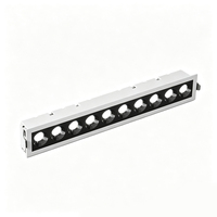 Barre lumineuse LED en aluminium encastrée pour plafond, éclairage d'ambiance linéaire pour salon, spot rectangulaire principal