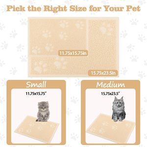 Alfombrilla para Arenero de Gatos de PVC Ecológica y Duradera, Antideslizante, a Prueba de Fugas, con Cubierta Extraíble y Diseño de Animales - Product Image 3