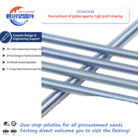 Shanghai-made Metric Carbon Steel Galvanized Full Threaded Rods M6-M36 (GB Standard 4.8-Grade)