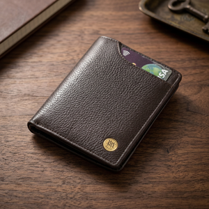 WRIZA Men's Classic Trendy Formal Genuine Leather Durable Card Holder <b>RFID</b> <b>Blocking</b> 5 Inch <b>Wallet</b> No Zipper Closure Credit Cards - Product Image 2