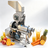 Industriële roestvrijstalen sapcentrifuge met hoge productiviteit voor ananas, sinaasappel en citroen, schroefpers voor fruitverwerking