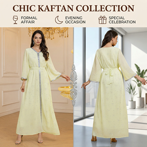 ชุดเดรสยาวผ้าชีฟองประดับคริสตัลสำหรับผู้หญิง รุ่น XQY500381 สำหรับการค้าขายข้ามพรมแดน - Product Image 4