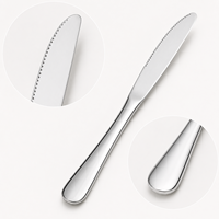 Ensemble de couteaux à beurre modernes en acier inoxydable de qualité 410, poli miroir, compatibles lave-vaisselle, pour hôtels, restaurants, traiteurs, vente en gros