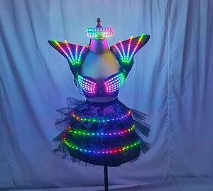Cosplay futurista, ropa iluminada para mujer, espectáculo luminoso, fiesta, baile, Rave, Robot, Gogo, bailarina, ropa elegante - Product Image 1