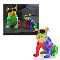 Sculpture de chien de luxe en résine, artisanat personnalisé, transfert thermique, ornement fait main, fournitures de bureau, cadeau, décoration intérieure, vente en gros d'usine