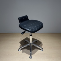 Tabouret de chaise de travail ergonomique en polyuréthane PU avec support lombaire, banc pivotant pour bureau pharmacie réception salon atelier banquier