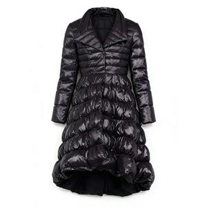 Veste longue d'hiver respirante Boying à col long et taille cintrée, grande veste ample et élégante à ourlet évasé pour femmes ODM / OEM - Product Image 5