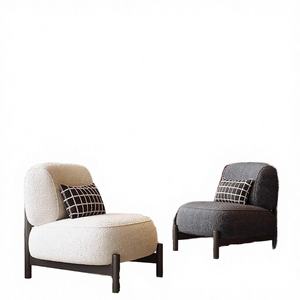 Sillón individual moderno minimalista de madera para sala de estar en apartamentos pequeños - Product Image 2
