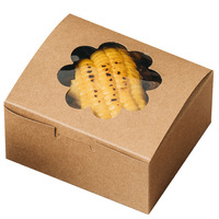 Boîte d'emballage pour tarte au maïs à fenêtre ouverte, tarte aux œufs à la dentelle soleil portugaise individuelle, un paquet, transparent, usage agricole