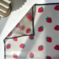 Papier d'emballage floral transparent, imperméable, motif fraise, nouveau design floral, personnalisé, pour fleurs