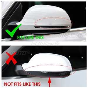 Par de Cubiertas para Espejos Retrovisores Laterales para Audi A4 S4 B8 8K FSI TFSI TDI 2009-2013, Cubierta Adicional para Espejo Retrovisor - Product Image 2