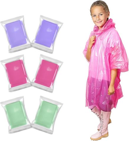 Children's Waterproof Plastic Raincoat with for Poncho Simple Style for Outdoor Activities for Camping & Tours Kids Rain Gear