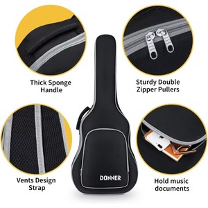 Échantillon gratuit de housse de transport rembourrée personnalisée en Oxford pour guitare acoustique et basse - Product Image 4