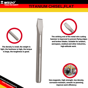 WEDO Alta Qualidade Resistente À Corrosão Não-Magnético Titânio Plana cinzel - Product Image 5